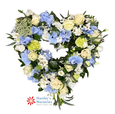 Blue White Open Heart Buy Online Or Call 0151 526 1577