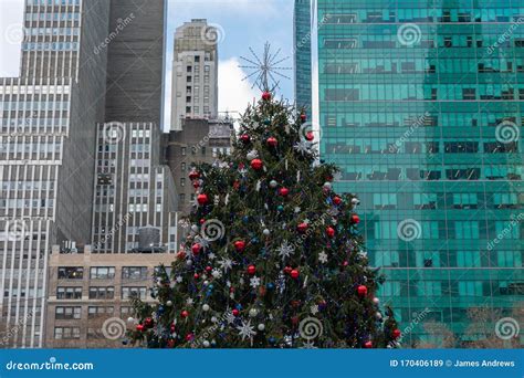 Christmas Tree at Bryant Park in New York City Stock Image - Image of ...