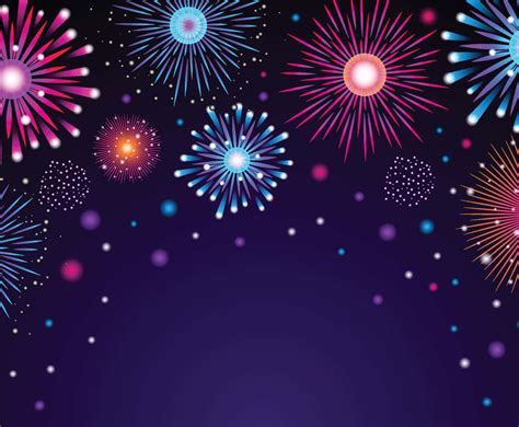 Animated Fireworks Background