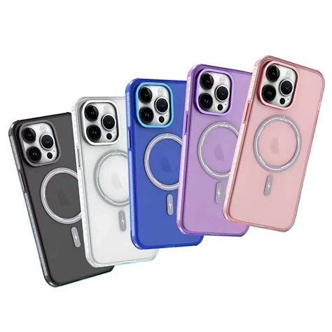 Funda Premium Magsafe Smoked Aluminio Para Iphone 15 5 Colores