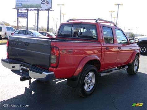 2000 Aztec Red Nissan Frontier SE Crew Cab 4x4 57695128 Photo 5