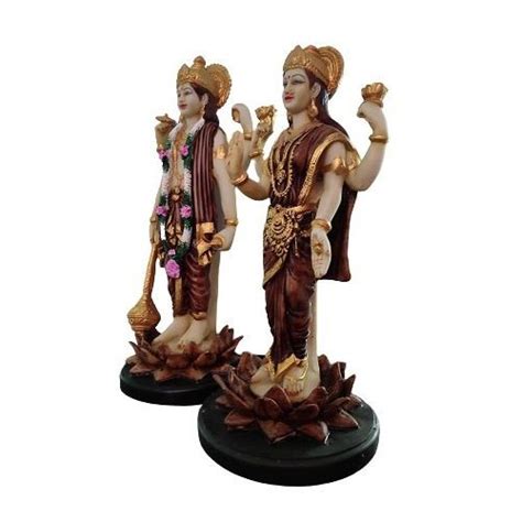 Multicolor Painted Marble Laxmi Narayan Statue For Worship At Rs 1800