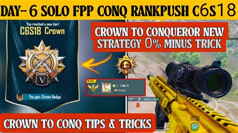 FPP SOLO DAY 6 Crown To Conqueror Tips Tricks Solo Fpp High Plus