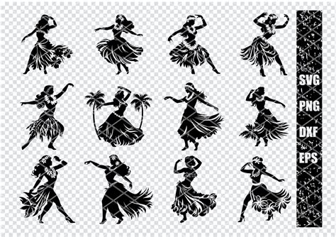 Hawaiian Hula Dancer Svg Polynesian Girl Hula Dancer Svg Files For