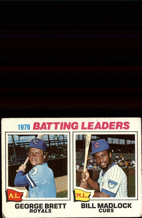 Topps Batting Leaders George Brett Bill Madlock Vg Card