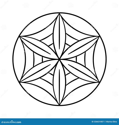 The Flower Of Aphrodite. Femininity Symbol Sacral Geometry. Vector