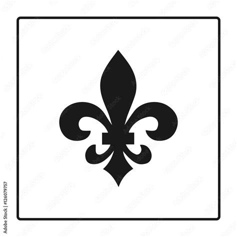 Fleur De Lis Symbol Silhouette Heraldic Symbol Vector Illustration