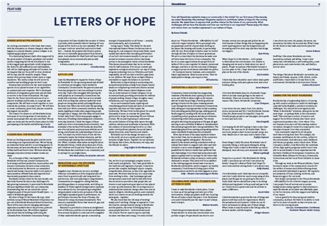 Letters Of Hope Love Hope And Optimism Change The World Revelstoke