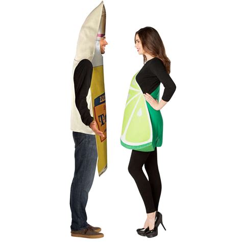 Tequila Bottle And Lime Slice Adult Couple Costume Abracadabranyc