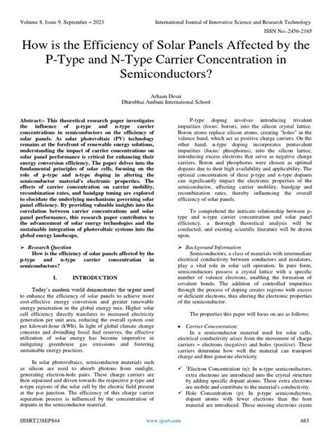 How Is The Efficiency of Solar Panels Affected by The P-Type and N-Type ...