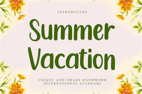 Summer Vacation Font By Dazzlinggleam · Creative Fabrica