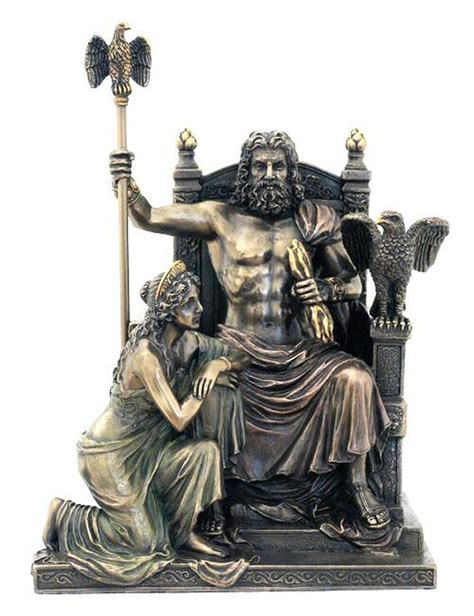 Bronze Zeus And Hera At The Throne Greek Sculpture In 2020 Zeus Und