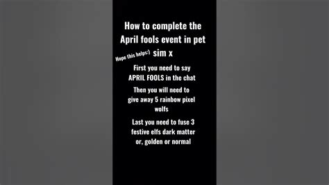 How To Complete The April Fools Event In Pet Sim X Roblox Youtube