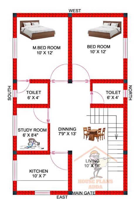 X East Facing Plan Bhk House Plan Indian House Plans