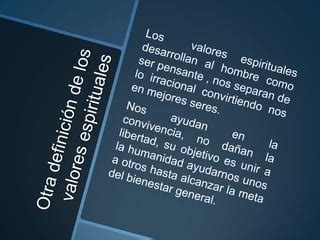 Valores Espirituales Ppt