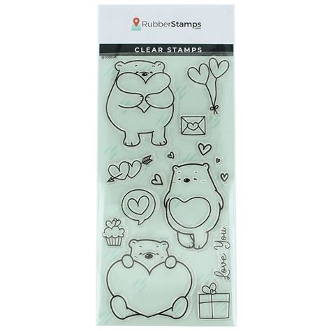 Bear Hug Love Clear Stamp Set - RubberStamps.com