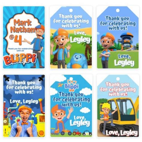 Blippi Theme Souvenir Sticker T Tags Shopee Philippines