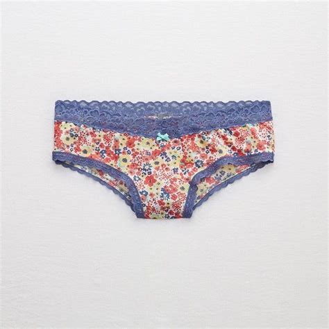 Aerie Printed Shine Cheeky Liked On Polyvore Featuring Intimates