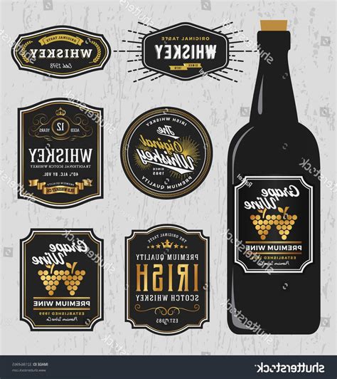 Whiskey Bottle Label Template Free Printable Templates