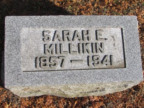 Sarah E Fisher Millikin 1857 1941 Find a Grave äreminne