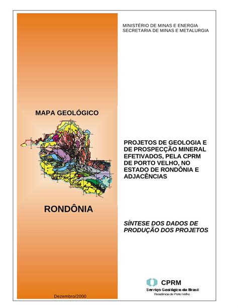 Pdf Mapa Geol Gico Rigeo Cprm Gov Brrigeo Cprm Gov Br Jspui