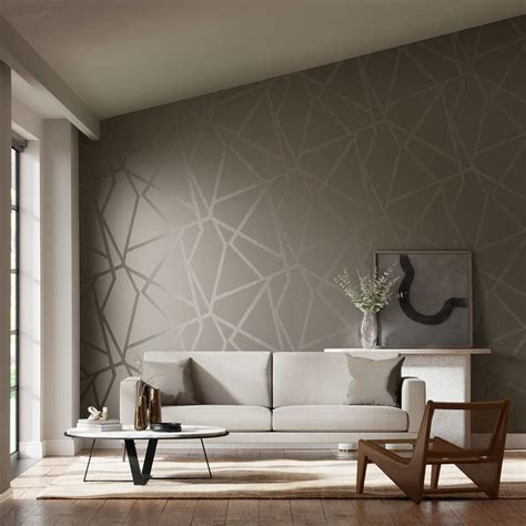 Sumi Shimmer | Beaded Geometric Wallpaper