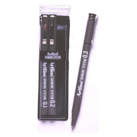 Artline 231 Technical Drawing System Pen 01mm Black Sold Each 12