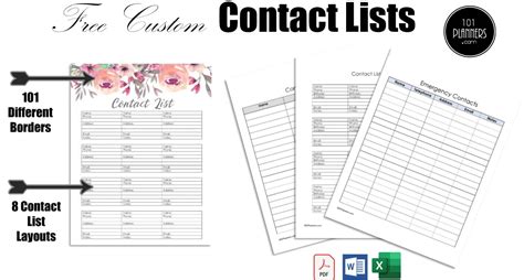 Phone List Template Excel