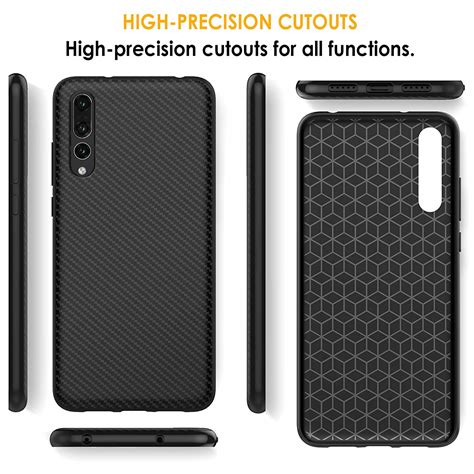 Peakally Peakally Huawei P20 Pro Case [carbon Fiber Texture] Ultra Slim Protective Back Case