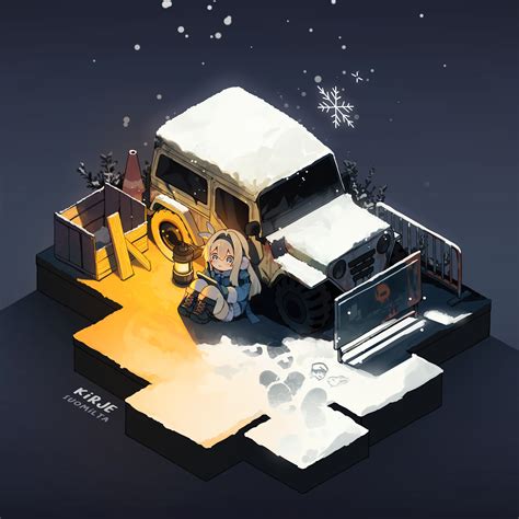 The Big ImageBoard TBIB Girl Absurdres Blonde Hair Blue Eyes Car Closed Mouth Commentary