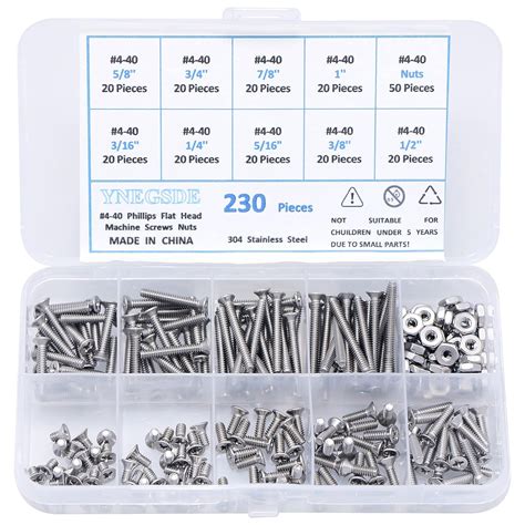 Amazon Machine Screw Assortment Kit Phillips Flat Countersunk