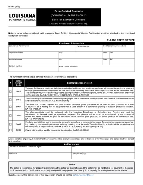 Form R 1007 Download Fillable Pdf Or Fill Online Farm Related Products Sales Tax Exemption