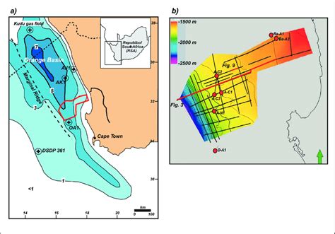 A Orange Basin Location Map With Superimposed Isopach Distribution Of