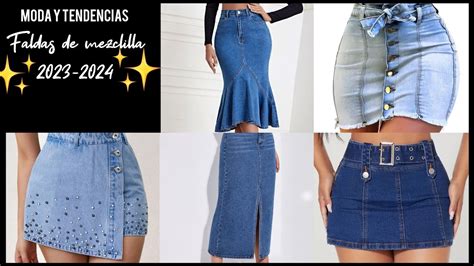 FALDAS DE MEZCLILLA 2023 2024 MODAYTENDENCIA Ideasoutfits Moda2023