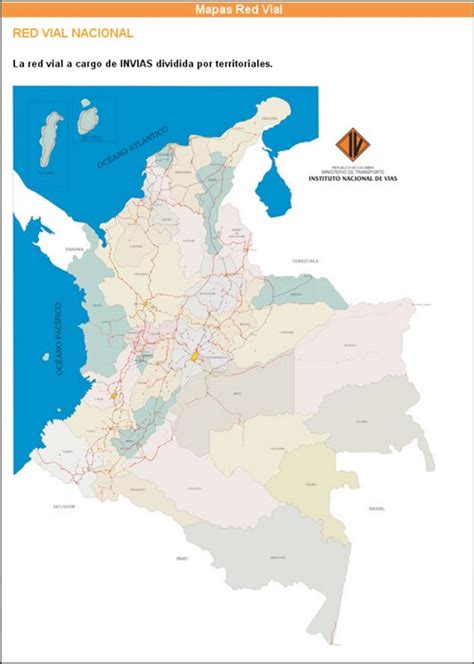 16 Mapa Vial De Colombia Galería De Mapas Blographos