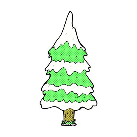 Cartoon snowy tree — Stock Vector © lineartestpilot #38165961