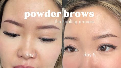 Ombre Powder Brows Healing Process 5 Weeks Youtube