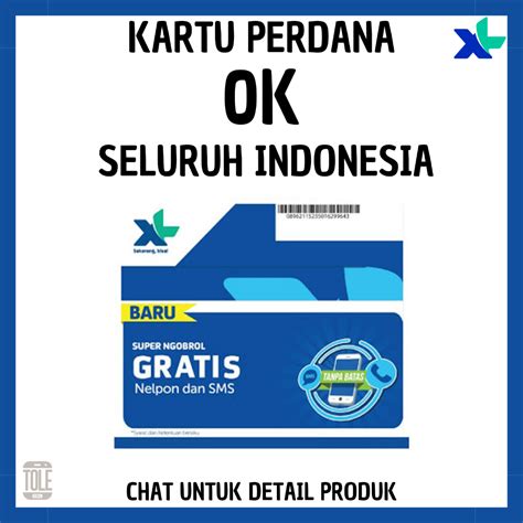 Jual Kartu Perdana XL Axiata 0k Nomor Acak Fresh Nasional Shopee