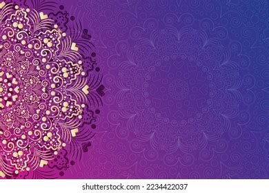 Vintage Gold Purple Frame Golden Mandala Stock Vector (Royalty Free) 2234422037 | Shutterstock