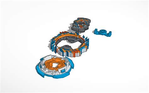 3d Design Beyblade Burst Sparking Raze Etnos Layer Chassis R Tinkercad