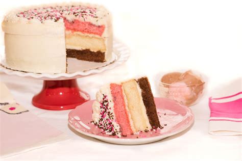 Neapolitan Layer Cake Piece Of Cake