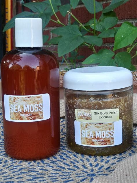 Jamaican Irish Sea Moss Body Wash And Sugar Scrub Polish Etsy