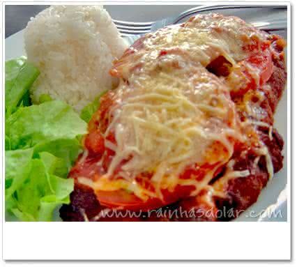 Contra Filé A Parmegiana - Receita de "Contra filé" à parmegiana- Dicas de como preparar