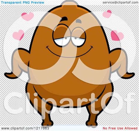 Clipart of a Loving Turkey Character - Royalty Free Vector Illustration ...