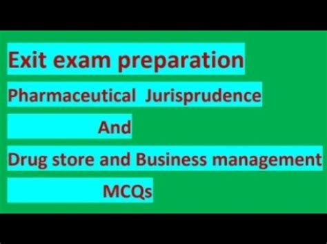 MCQs For Exit Exam After D Pharma Pharmaceutical Jurisprudence DSBM