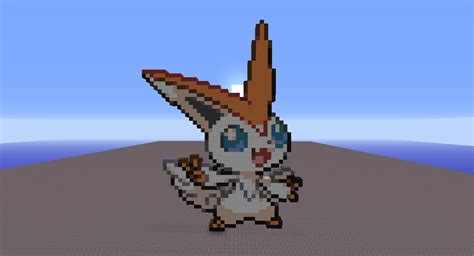 Pokemon Victini Minecraft Pixel Art By Zephlotus On Deviantart