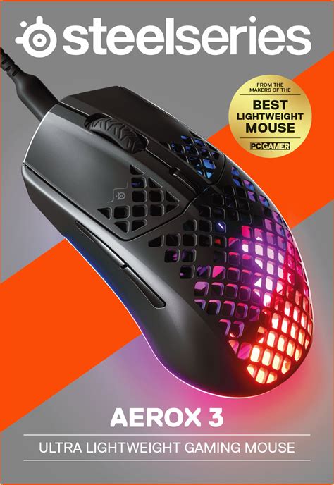 SteelSeries Aerox 3 Super Light Honeycomb Wired RGB Optical Gaming