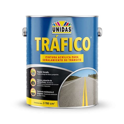 Pintura Tráfico Blanco Solvente 1gl Unidas En Promart