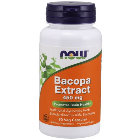 Now Foods Bacopa Extract 450mg 90 Capsules - HealthPorter