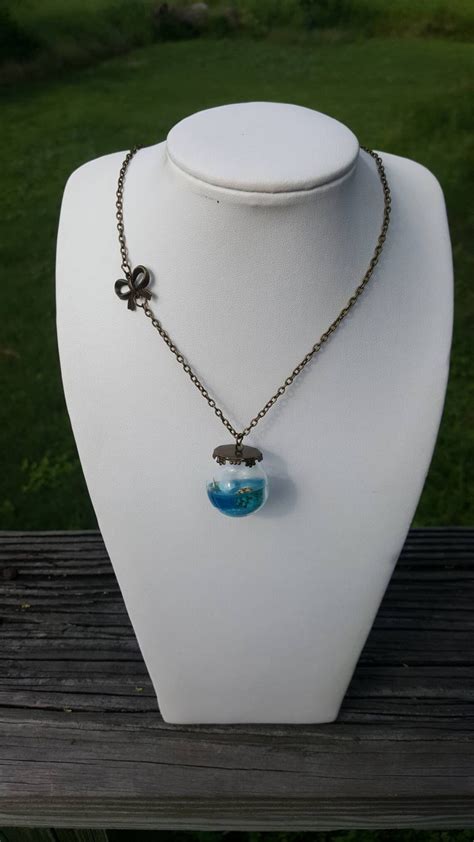 Aquarium Necklace Under The Sea Ocean Necklace Globe Under Etsy Uk